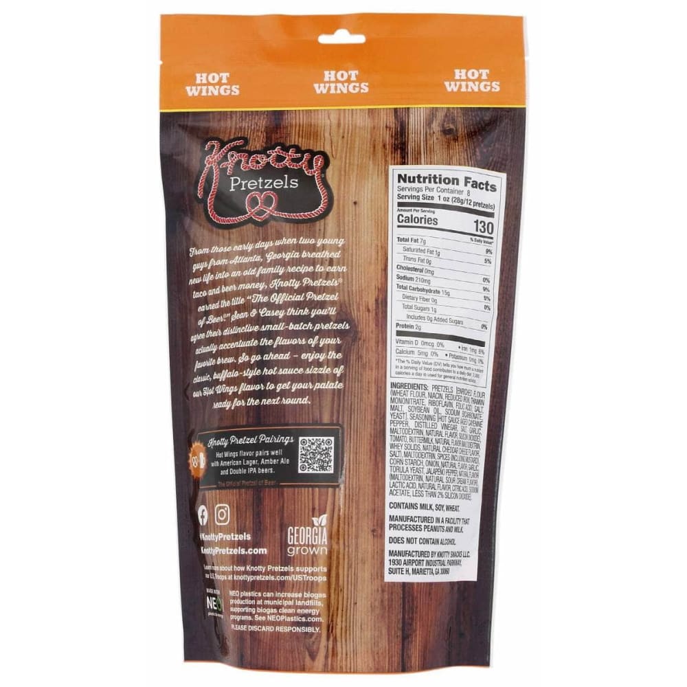 KNOTTY PRETZELS Grocery > Snacks > Chips > Pretzels KNOTTY PRETZELS Hot Wings Pretzels, 8 oz