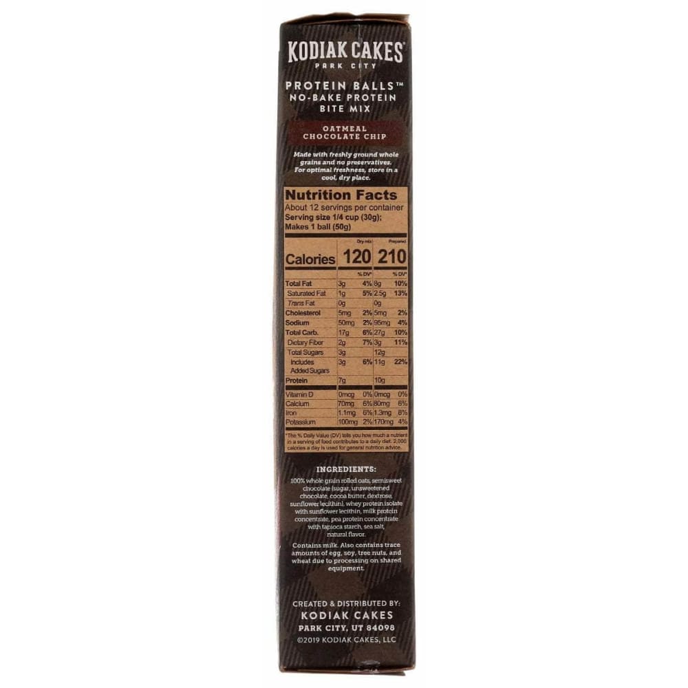 KODIAK Kodiak Oatmeal Chocolate Chip Protein Balls, 12.7 Oz