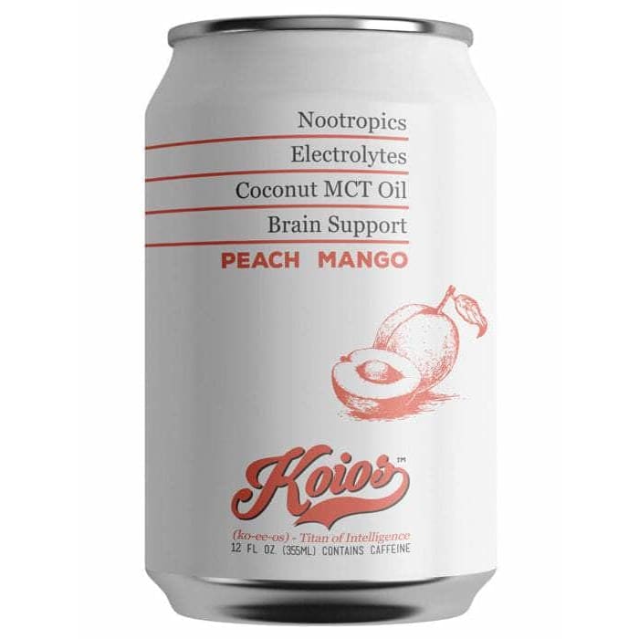 KOIOS Grocery > Beverages > Beverages KOIOS: Peach Mango Sparkling Brain Energy, 12 fo