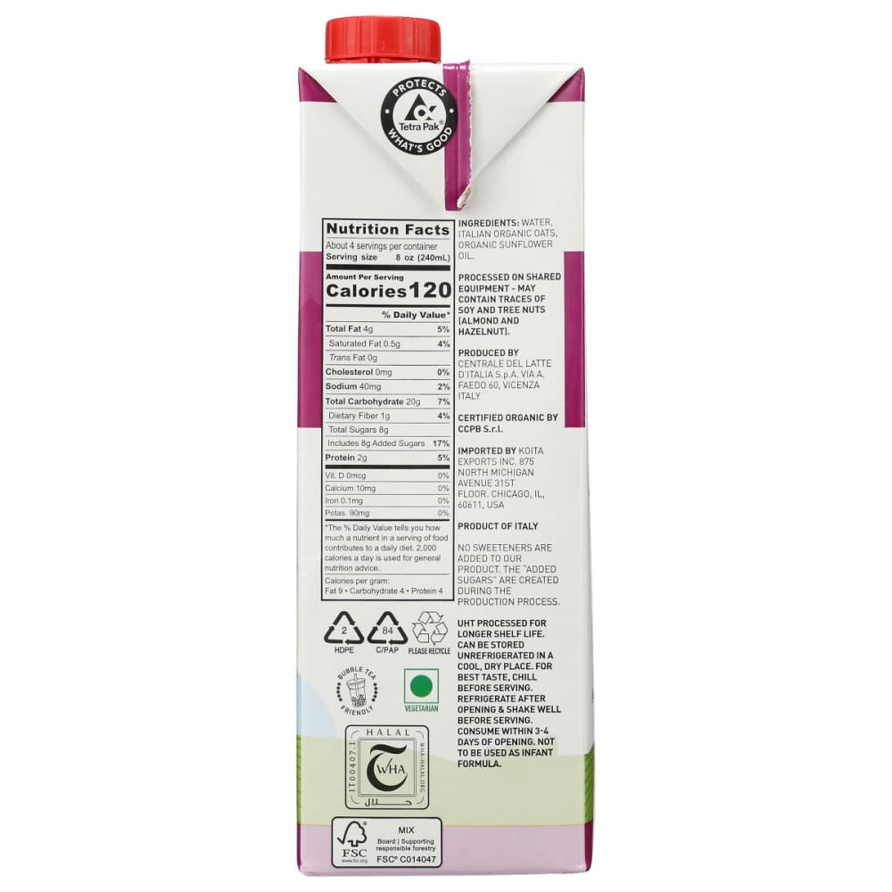 KOITA: Milk Oat Barista 33.8 fo - Grocery > Dairy Dairy Substitutes and Eggs > Milk & Milk Substitutes - KOITA