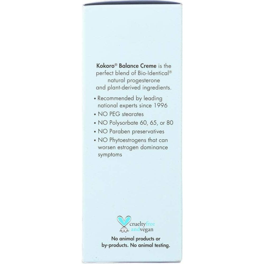 Kokoro Kokoro Balance Creme Natural Progesterone, 3.3 oz