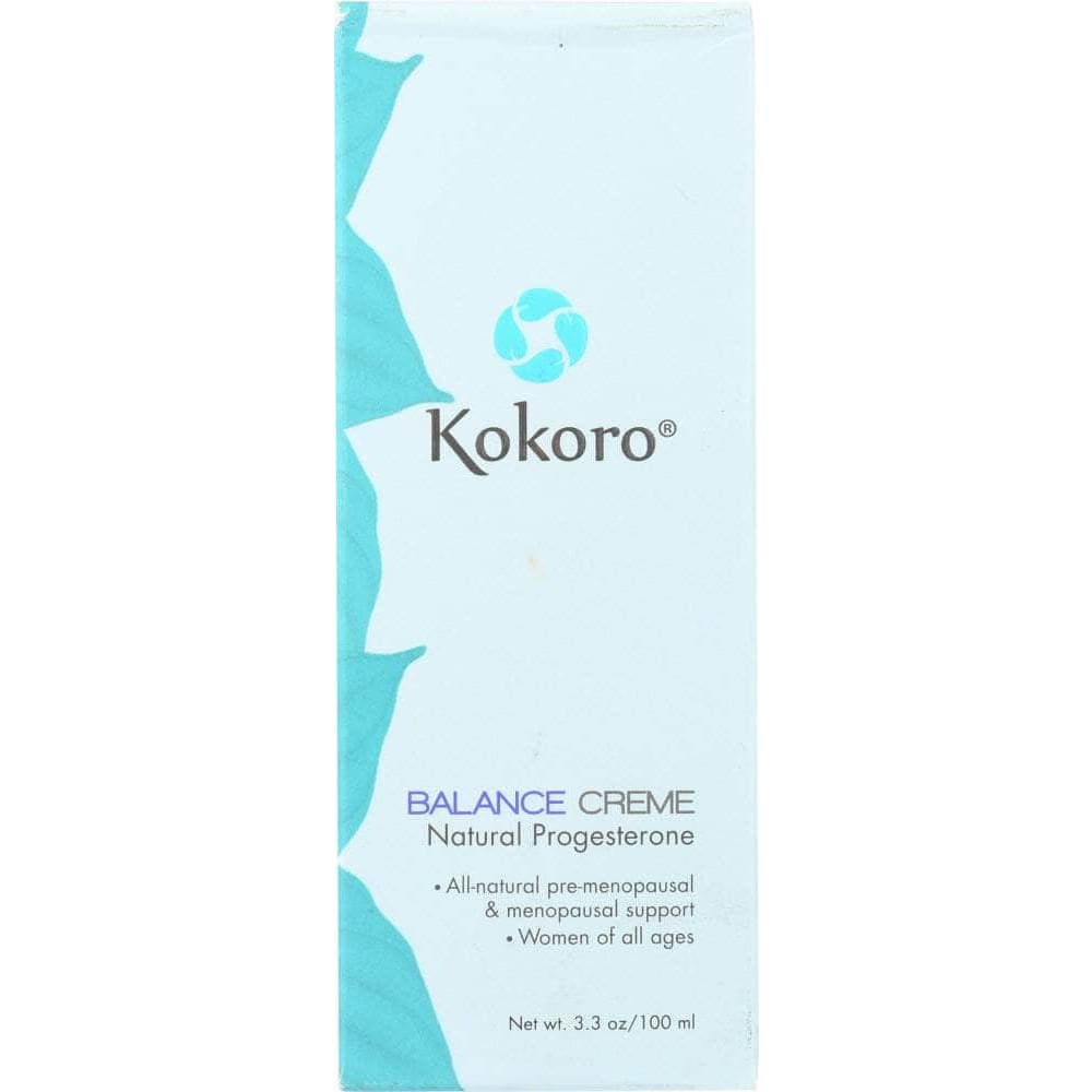 Kokoro Kokoro Balance Creme Natural Progesterone, 3.3 oz