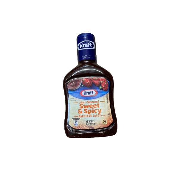 Kraft Kraft Sweet & Spicy Slow-Simmered Barbecue BBQ Sauce, 18 oz Bottle