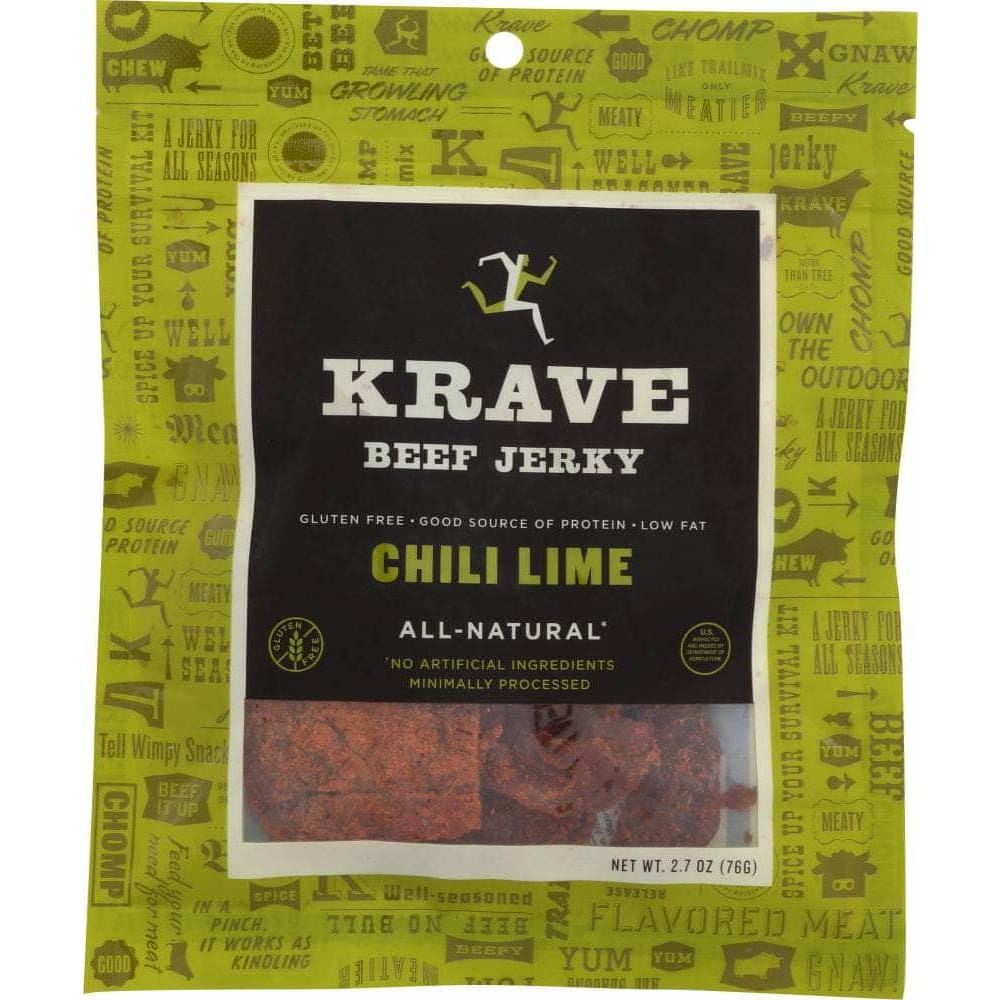 KRAVE Krave Beef Jerky Chili Lime, 2.7 Oz