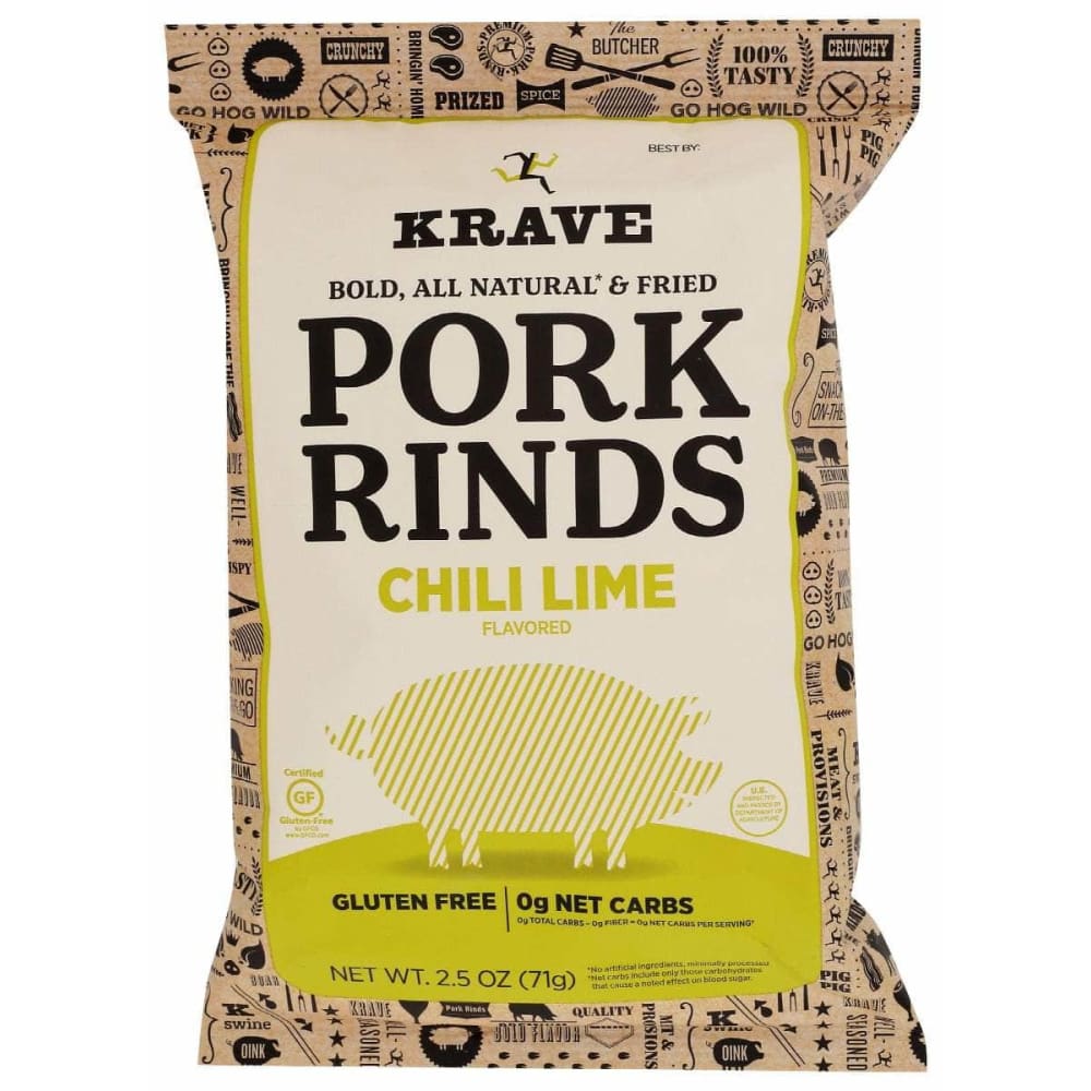 KRAVE Krave Pork Rinds Chili Lime, 2.5 Oz