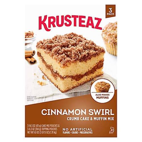 Krusteaz Cinnamon Swirl Cake 3 pk. - Home/Seasonal/Thanksgiving/Thanksgiving Grocery/ - Krusteaz
