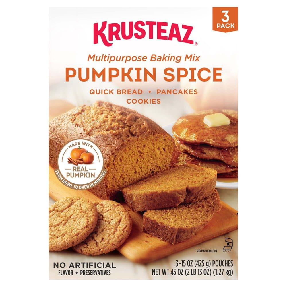 Krusteaz Pumpkin Spice Baking Mix (45 oz., 3 pk.) | ShelHealth