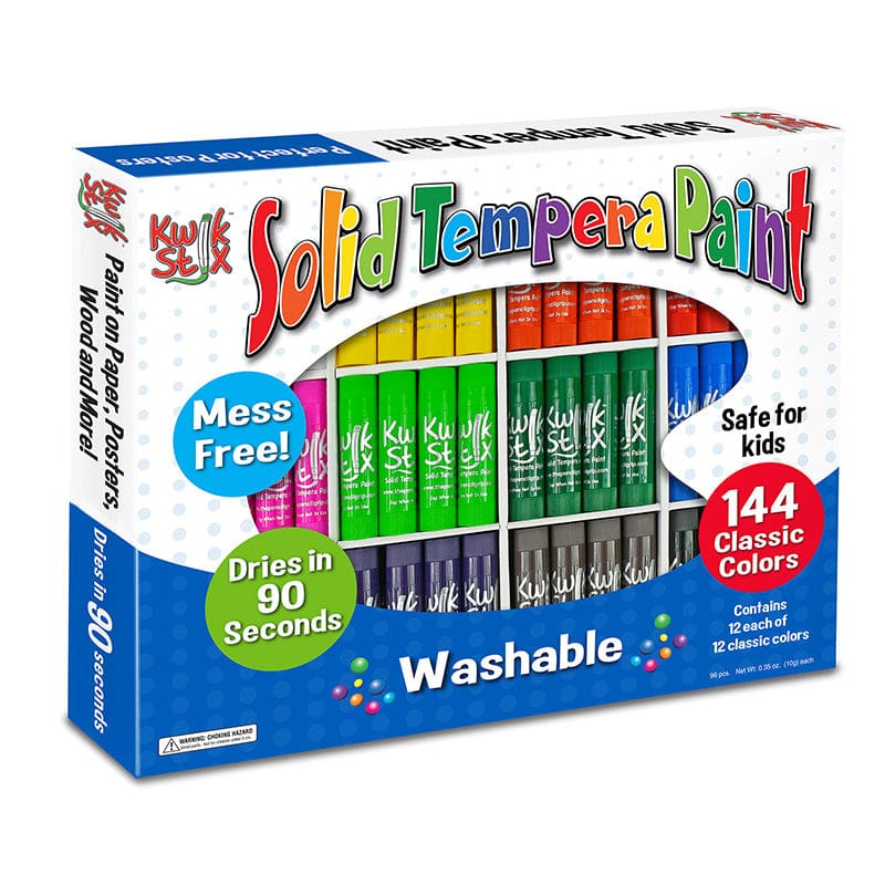 Kwik Stix 144 Pcs Classpack 12 Of 12 Colors Tempera Paint - Paint - The Pencil Grip