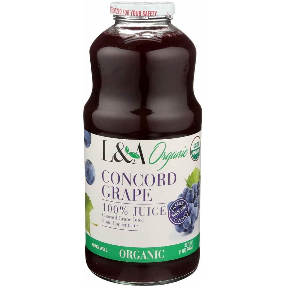 L & A JUICE L & A JUICE Organic Concord Grape Juice, 32 oz