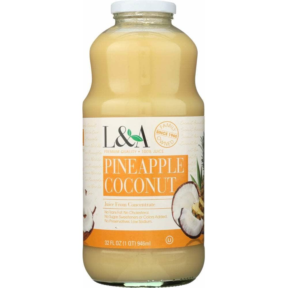 L&A L & A Pineapple Coconut Juice, 32 oz