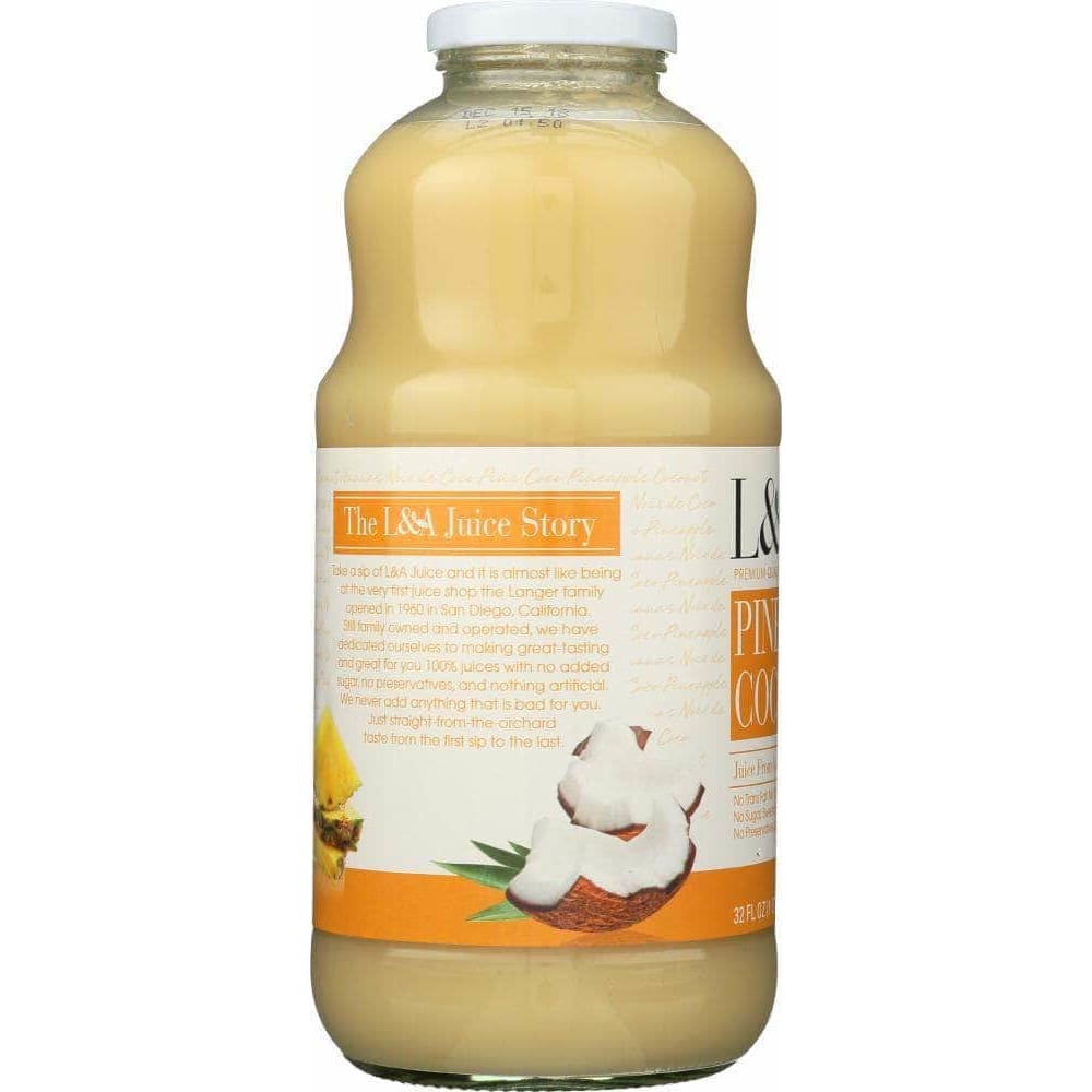 L&A L & A Pineapple Coconut Juice, 32 oz