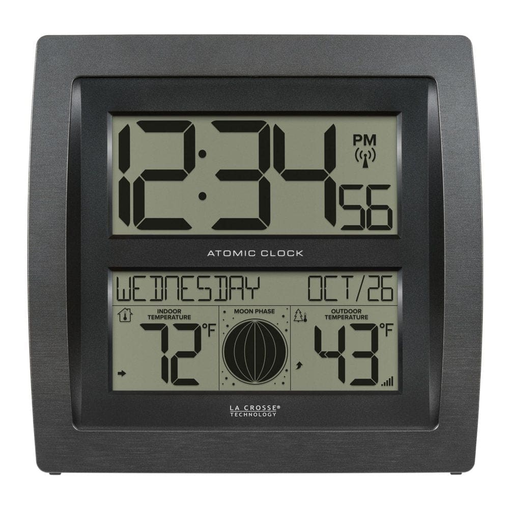 La Crosse Technology Curved Digital Atomic Wall Clock - Wall Clocks - ShelHealth