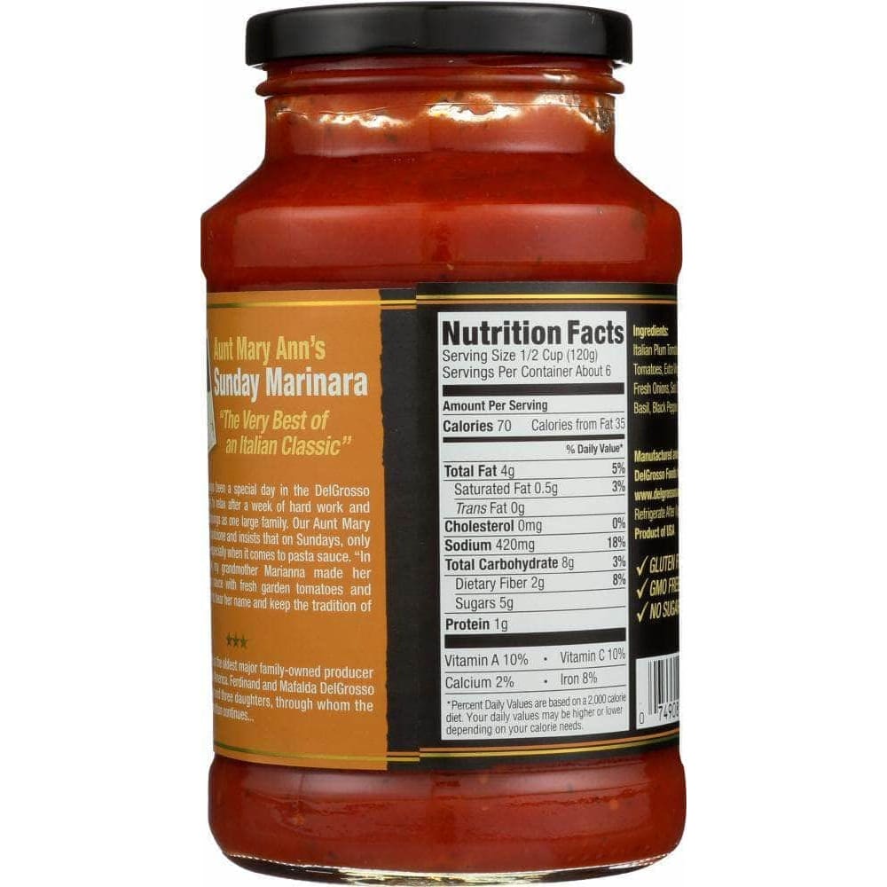 La Famiglia Delgrosso La Famiglia Delgrosso Sauce Pasta Marinara, 26 oz