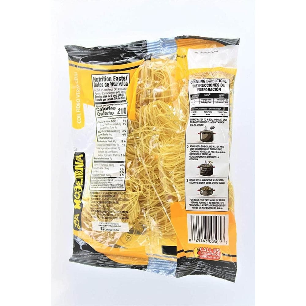 LA MODERNA Grocery > Meal Ingredients > Noodles & Pasta LA MODERNA Coil Fideo Vermicelli Pasta, 7 oz