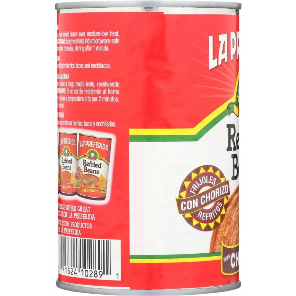 LA PREFERIDA La Preferida Bean Refried Chorizo, 16 Oz