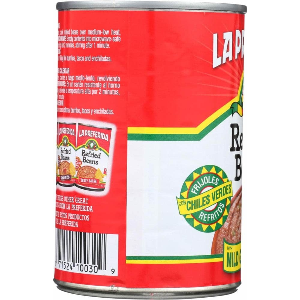 LA PREFERIDA La Preferida Bean Refried Grn Chilies, 16 Oz