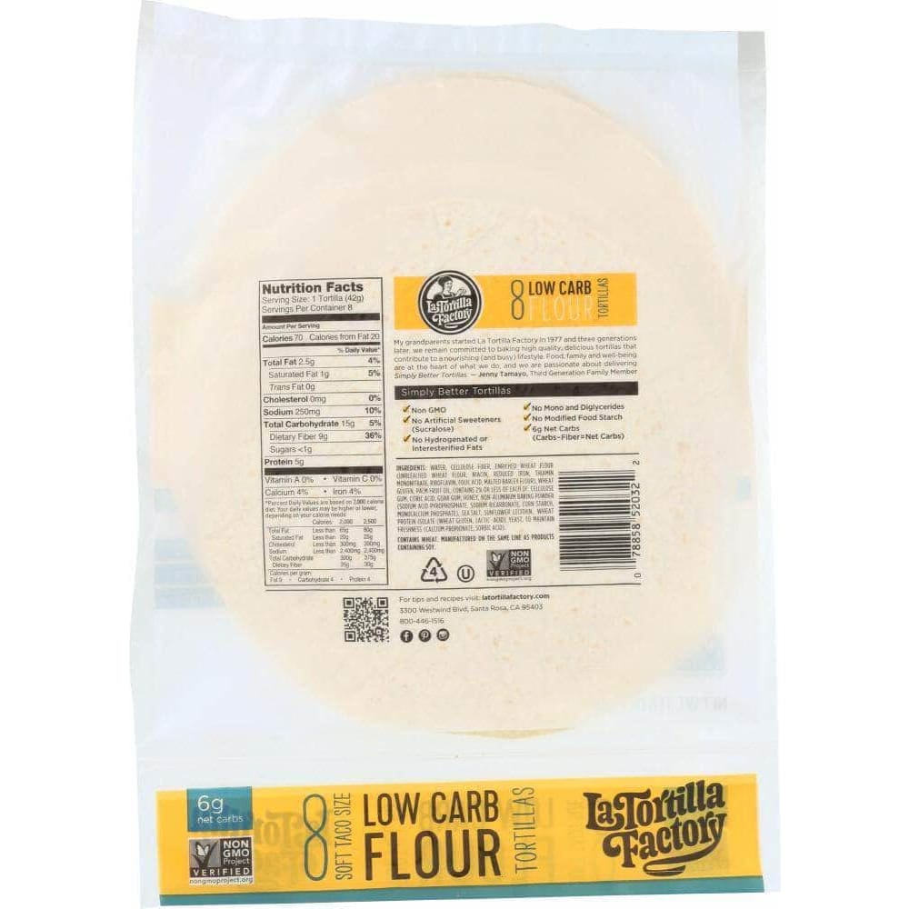 La Tortilla Factory La Tortilla Factory Low Carb Flour Tortillas  11.8 Oz