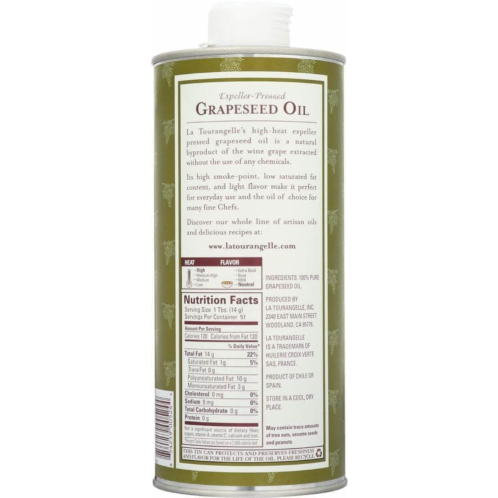 La Tourangelle La Tourangelle Grapeseed Oil, 750 ml