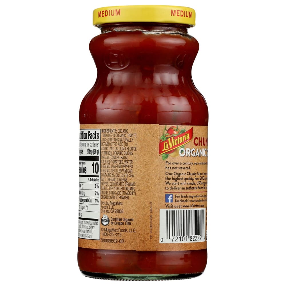 LA VICTORIA: Salsa T&C Med Org 16 oz - Grocery > Pantry > Condiments - LA VICTORIA