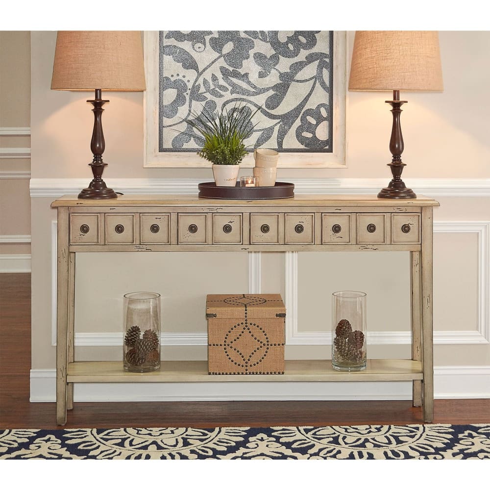 Lackey Long Console - Cream - Powell