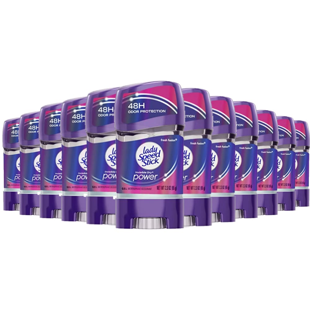 Lady Speed Stick Invisible Dry Antiperspirant & Deodorant Fresh Fusion - 2.3 oz - 12 Pack - Stick - Lady Speed