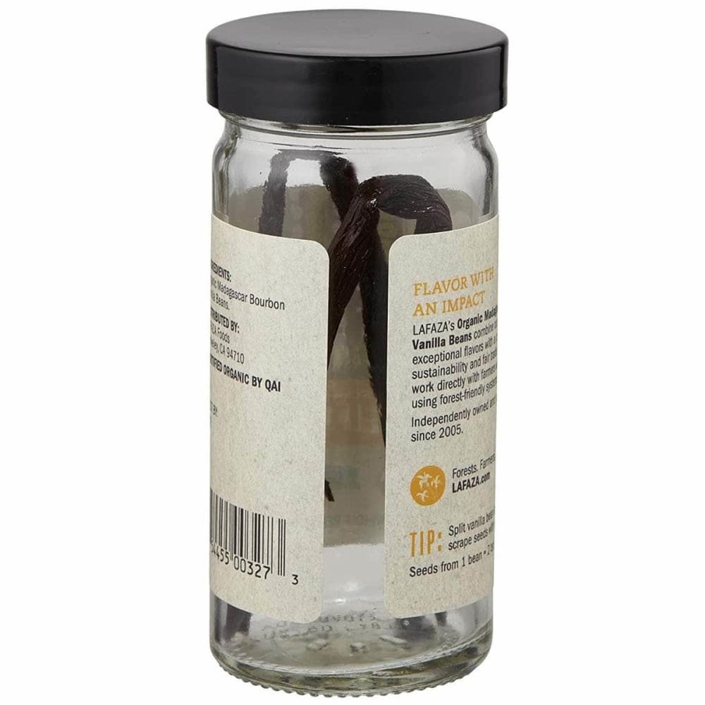 LAFAZA Lafaza Vanilla Beans Madagascar Bourbon Organic, 2 Pc