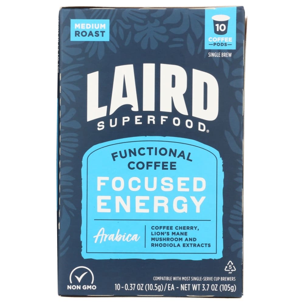 LAIRD SUPERFOOD: Coffee Focused Energy Adapt Medium Roast 10 PC (Pack of 2) - Beverages > Coffee Tea & Hot Cocoa - LAIRD SUPERFOOD