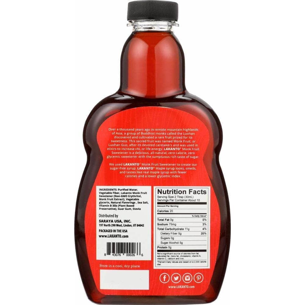 Lakanto Lakanto Syrup Maple, 13 oz