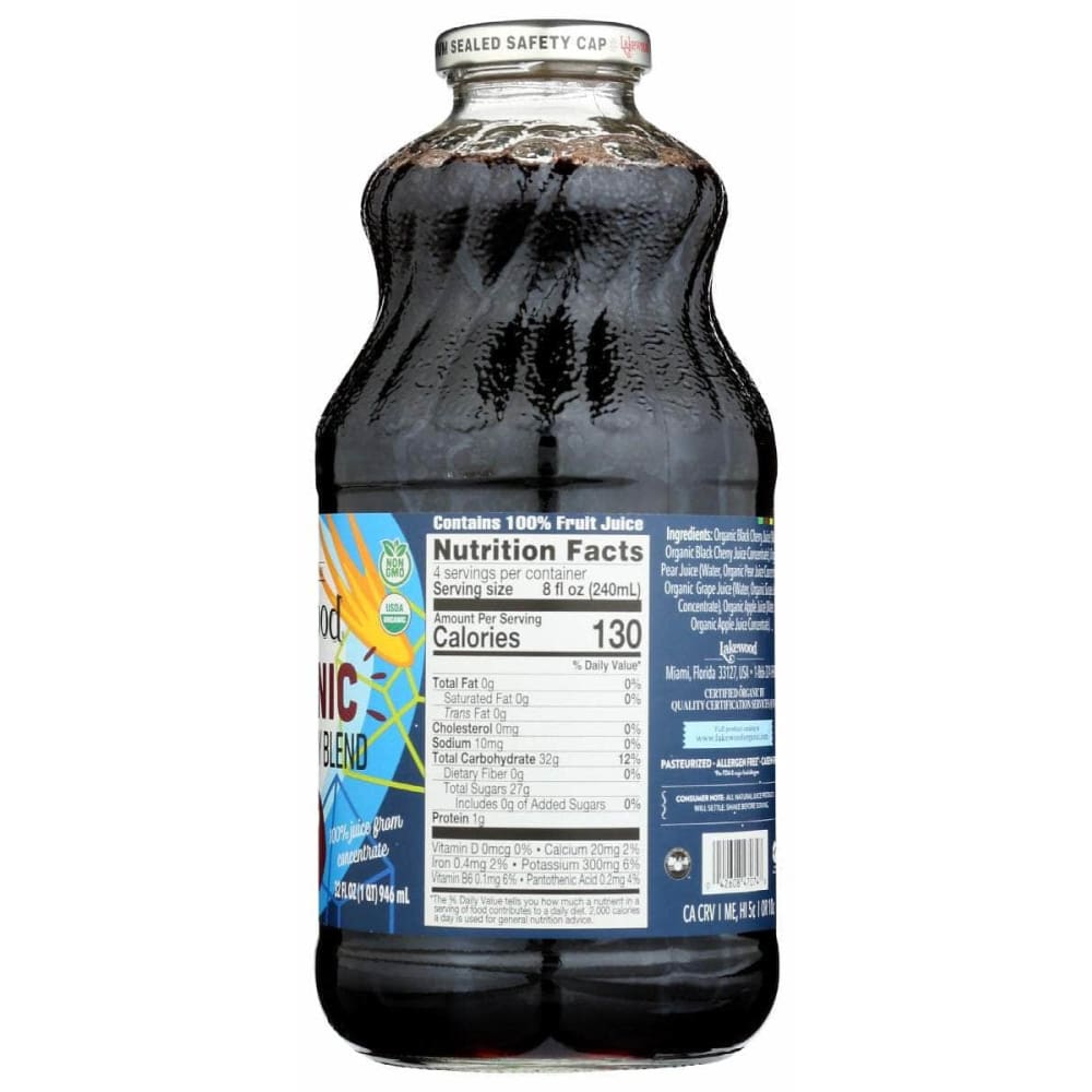 LAKEWOOD Lakewood Juice Sh Blk Cherry Org, 32 Oz