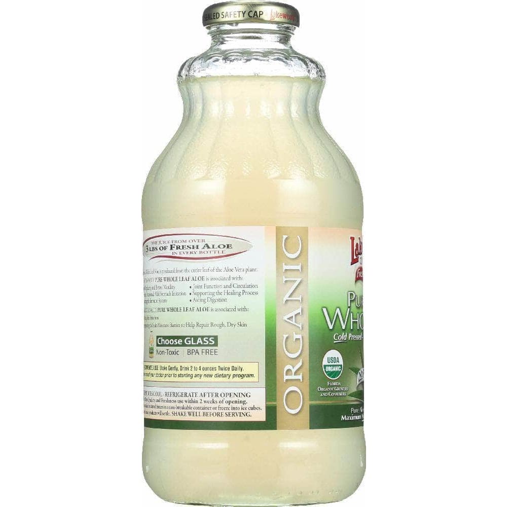 Lakewood Lakewood Organic Fresh Pressed Pure Aloe Whole Leaf Juice, 32 oz