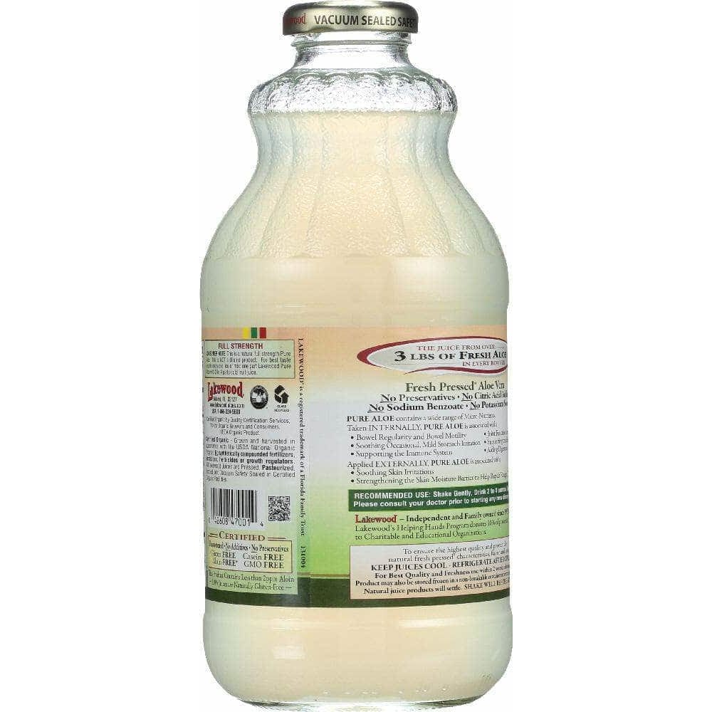 Lakewood Lakewood Organic Pure Aloe Inner Fillet Juice with Lemon, 32 Oz