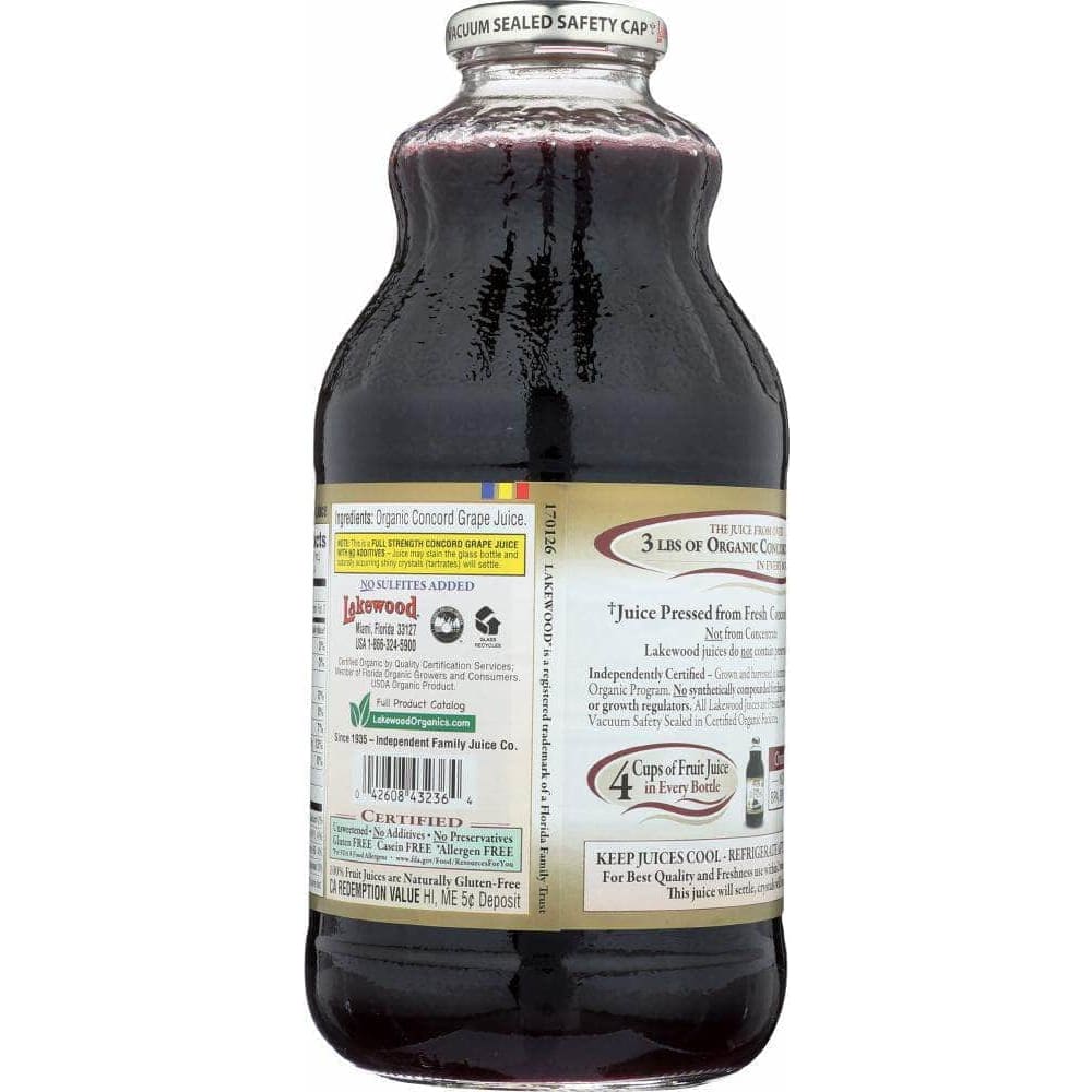 Lakewood Lakewood Organic Pure Concord Grape Juice, 32 oz