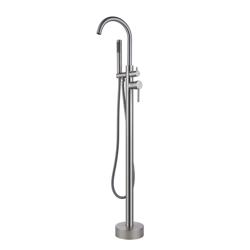 Lanbo Floor Mounted Freestanding Tub Filler High-Pressure Handheld Showerhead - Showers & Shower Fixtures - Lanbo