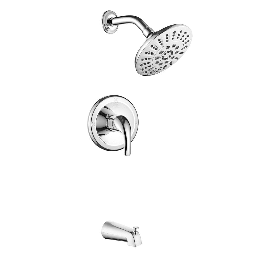 Lanbo Full Fixed High Pressure Shower Head Brushed Chrome - Bath Tubs - Lanbo