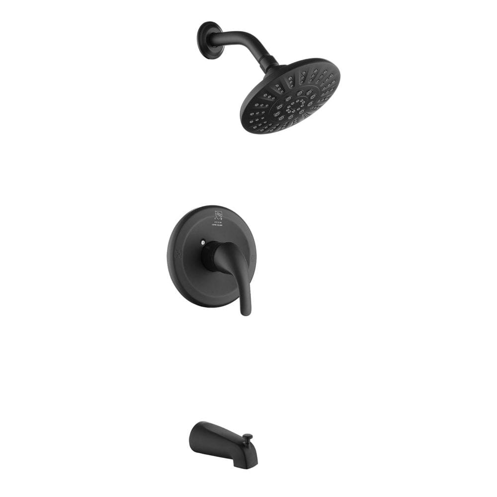 Lanbo High Pressure Rain Fixed Shower Head Matte Black - Showers & Shower Fixtures - Lanbo