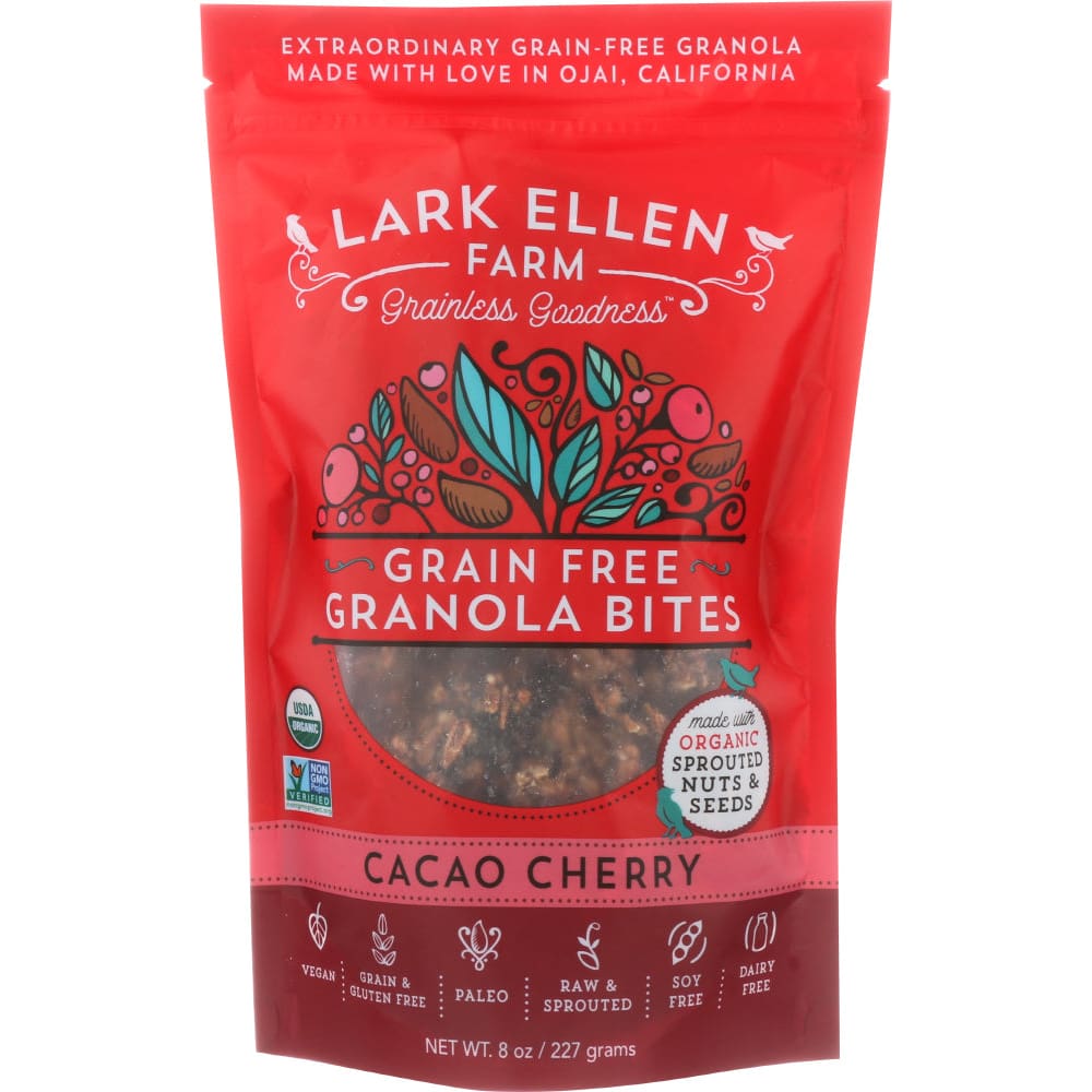 LARK ELLEN FARM: Cacao Cherry Sprouted Granola 8 oz (Pack of 3) - LARK ELLEN FARM