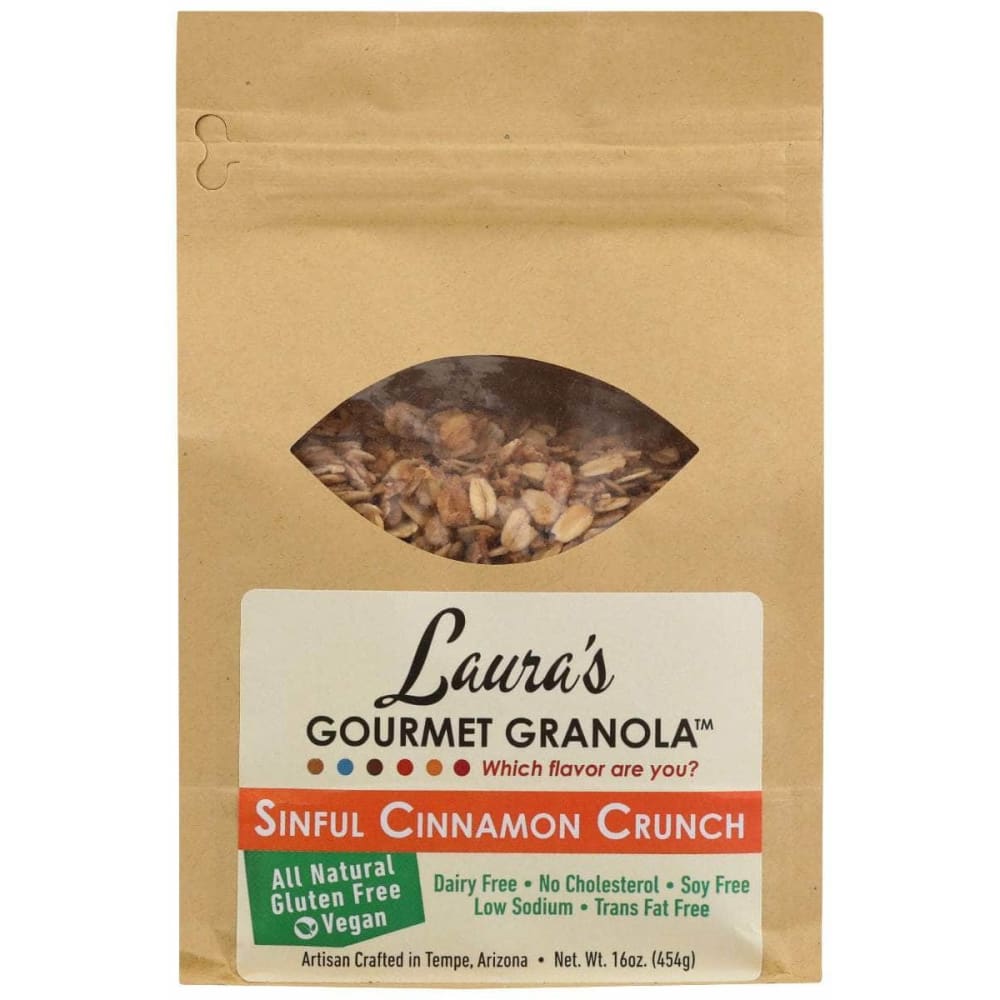 LAURAS GOURMET GRANOLA LAURAS GOURMET GRANOLA Granola Sinful Cinnamon, 16 oz