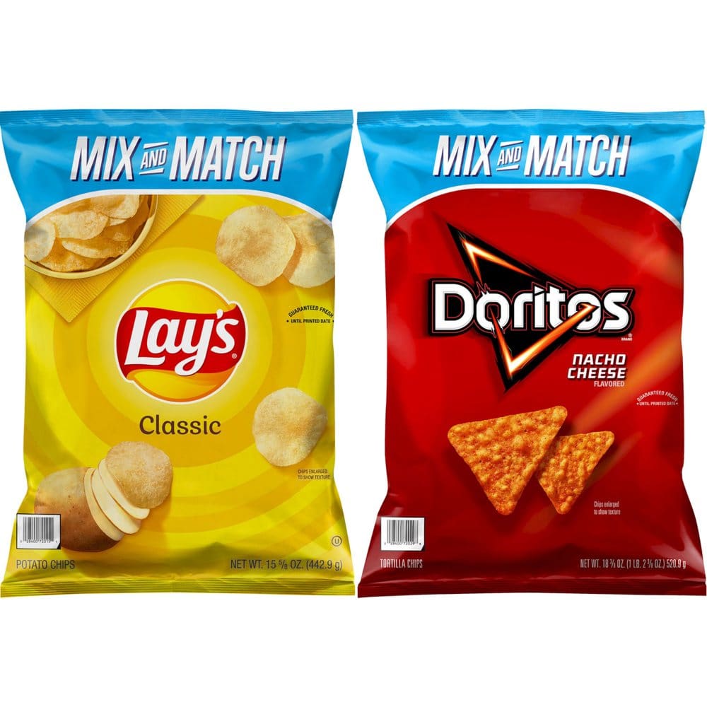 Lay’s Classic Potato Chips and Doritos Nacho Cheese Tortilla Chips Bundle (2 ct.) - Snacks Under $10 - Layâ€™s