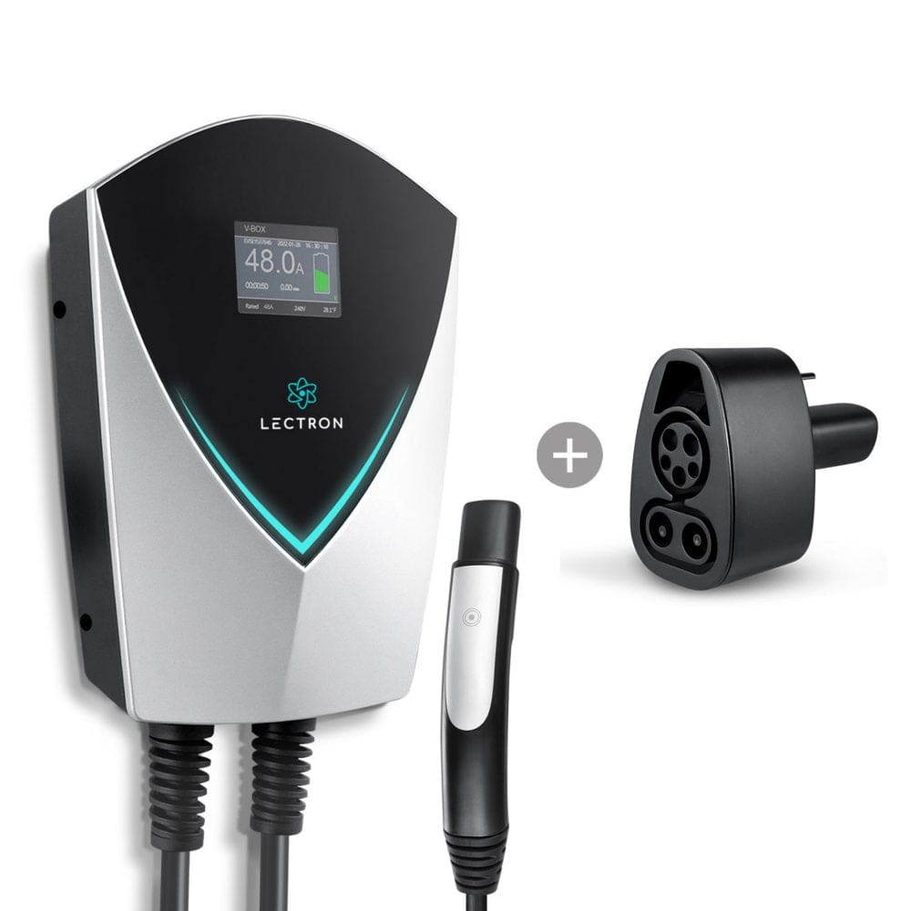 Lectron V-BOX 48 Amp EV Charging Station For Tesla With CCS Adapter ...