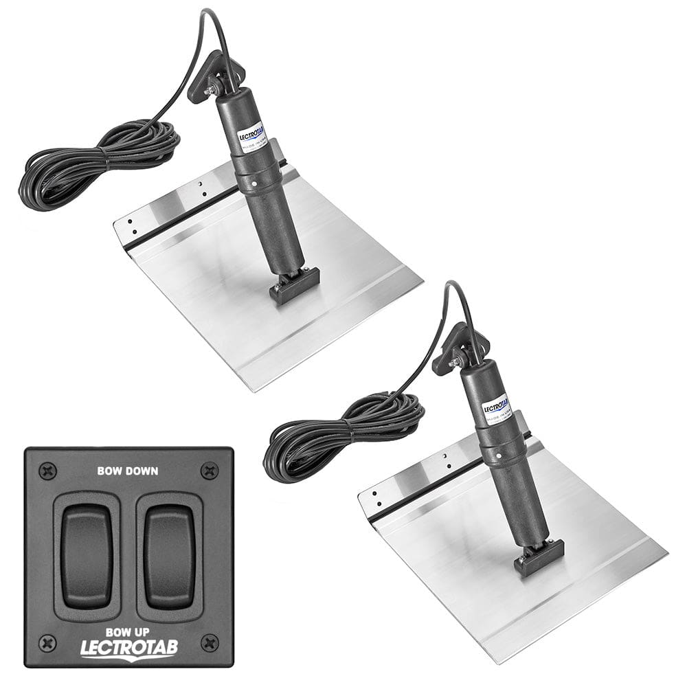 Lectrotab XKA Aluminum Alloy Trim Tab Kit w/ Rocker Switch - 12 x 18 - Boat Outfitting | Trim Tabs - Lectrotab