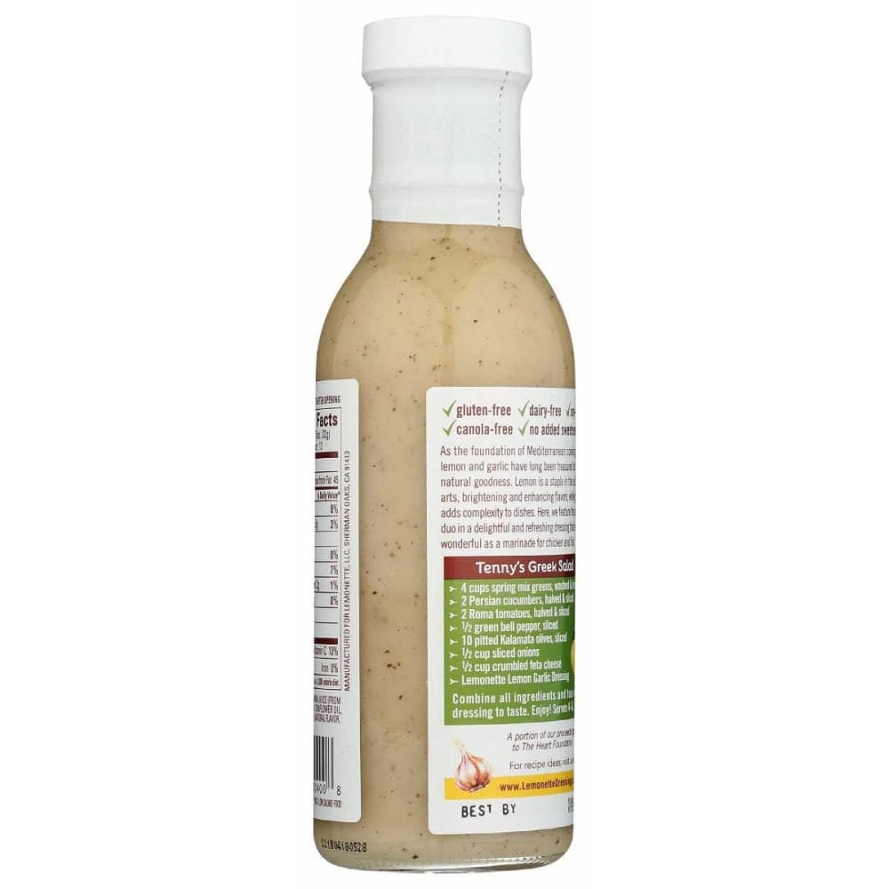 LEMONETTE DRESSINGS Lemonette Dressings Dressing Lemon Garlic, 12 Oz