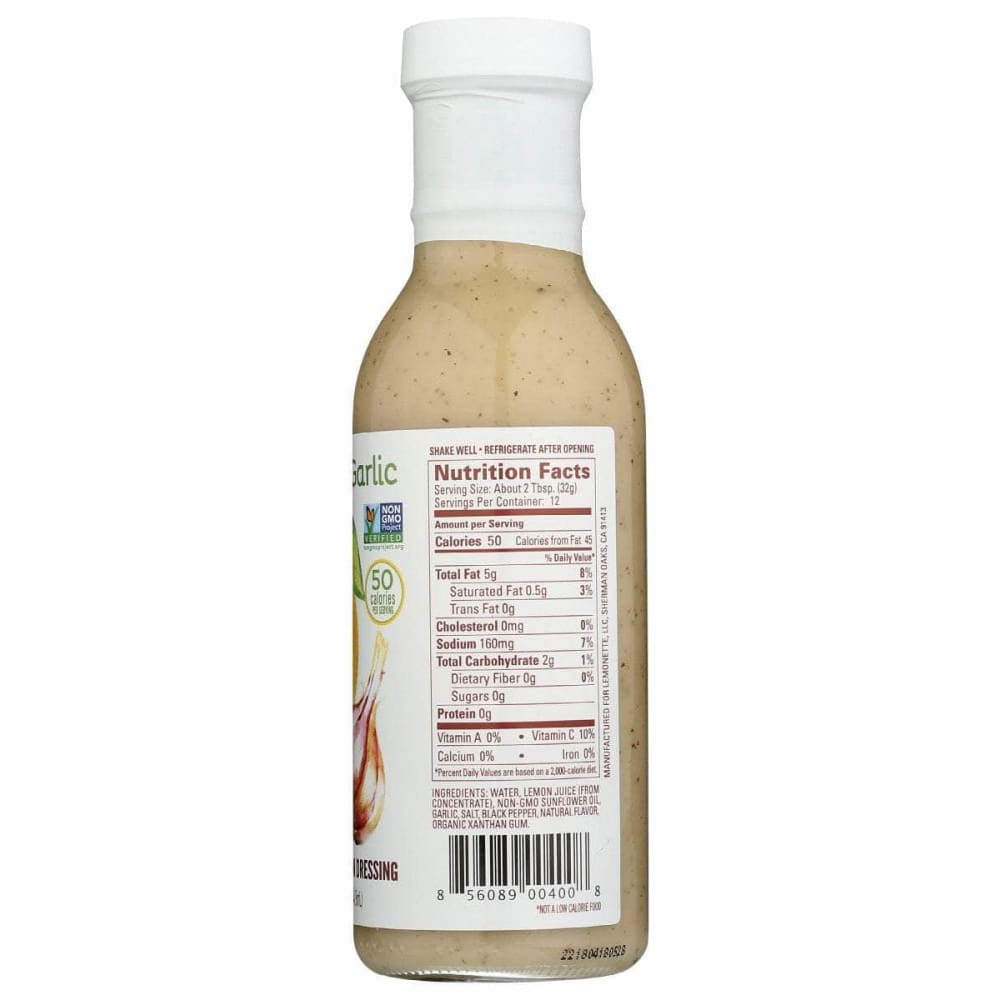 LEMONETTE DRESSINGS Lemonette Dressings Dressing Lemon Garlic, 12 Oz