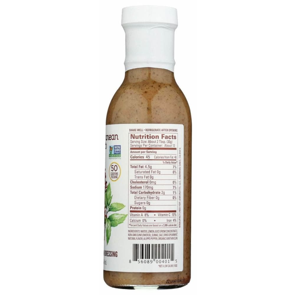 LEMONETTE DRESSINGS Lemonette Dressings Dressing Mediternean Herb, 12 Oz