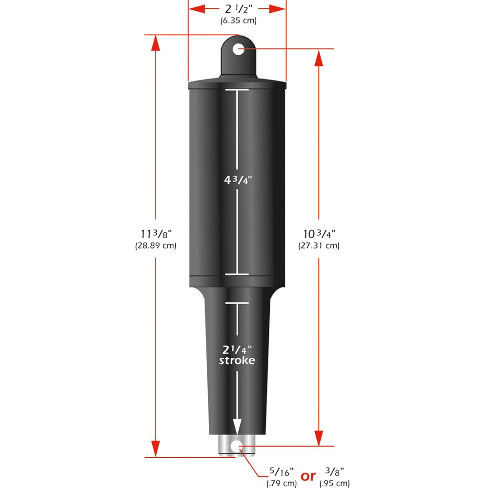 Lenco 101XD Extreme Duty Actuator - 24V - 2-1/ 4 Stroke - 5/ 16 Hardware - Boat Outfitting | Trim Tab Accessories - Lenco Marine