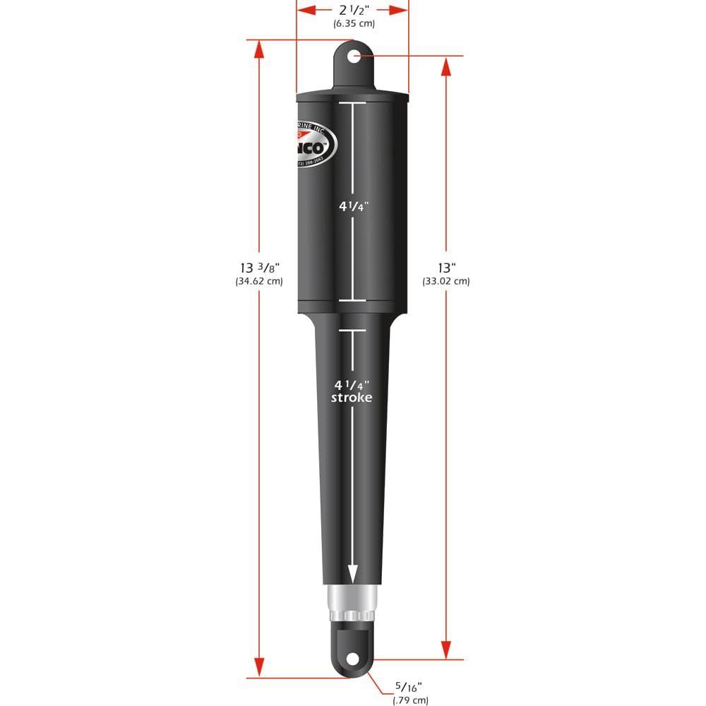 Lenco 102 Series Standard Actuator - 12V - 4-1/ 4 Stroke - Boat Outfitting | Trim Tab Accessories - Lenco Marine