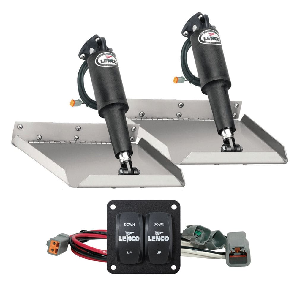 Lenco 12 x 12 Edge Mount Trim Tab Kit w/ Double Rocker Switch Kit - Boat Outfitting | Trim Tabs - Lenco Marine