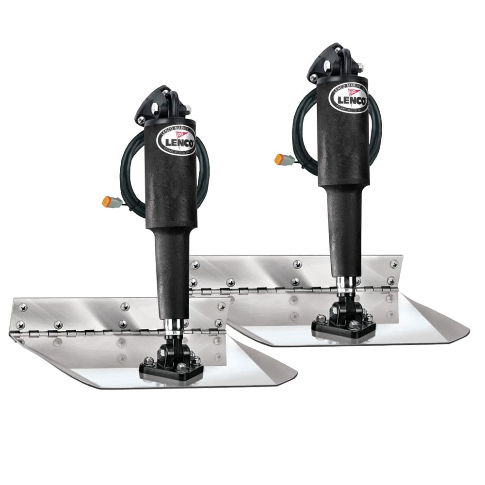 Lenco 9 x 12 Electro-Polished Standard Trim Tab Kit - Boat Outfitting | Trim Tabs - Lenco Marine