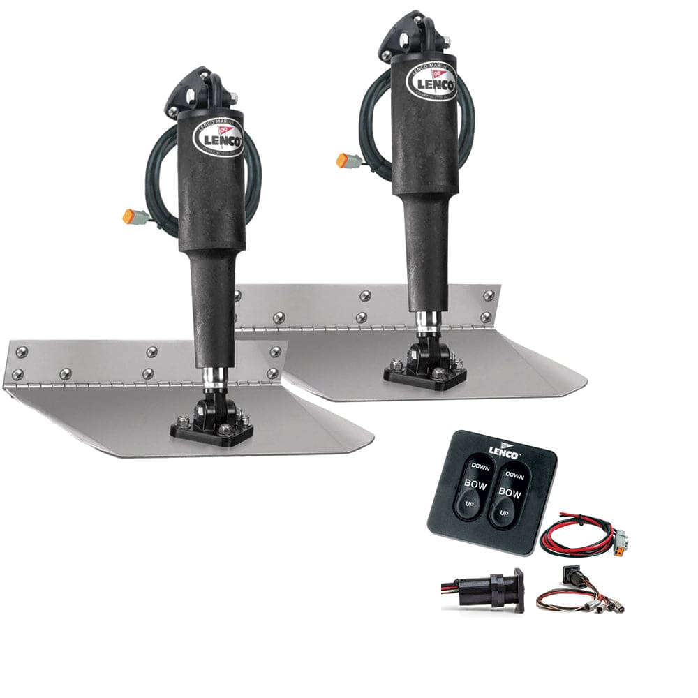 Lenco 9 x 12 Standard Trim Tab Kit w/ Standard Integrated Switch Kit 12V - Boat Outfitting | Trim Tabs - Lenco Marine