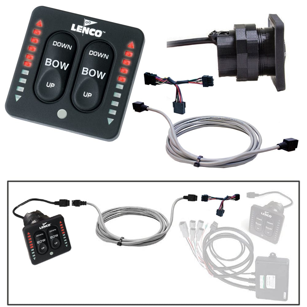 Lenco Flybridge Kit f/ LED Indicator Key Pad f/ Two-Piece Tactile Switch - 40’ - Boat Outfitting | Trim Tab Accessories - Lenco Marine