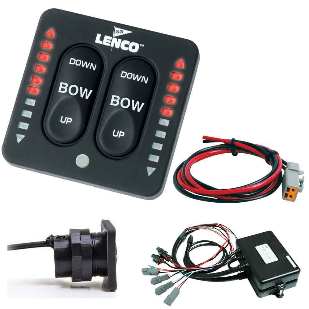 Lenco LED Indicator Two-Piece Tactile Switch Kit w/ Pigtail f/ Dual Actuator Systems - Boat Outfitting | Trim Tab Accessories - Lenco Marine